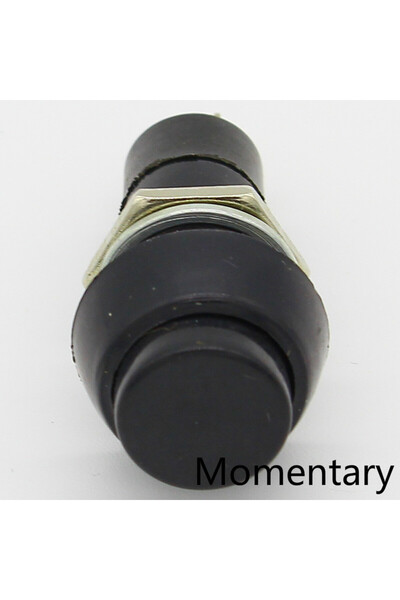 Choice1 Black 6pcs 12mm momentary button SPST ON/Off AC 250V/1.5A 125V/3A, ve...