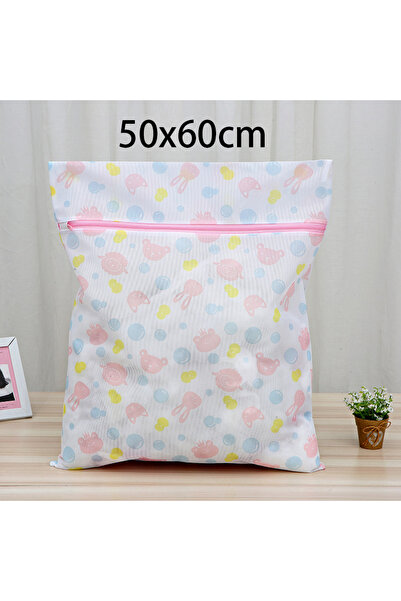 Choice1 حقيبة غسيل بنقشة أرنب، مقاس 50×60 سم، سلة تخزين ملابس متسخة، أكياس غس...