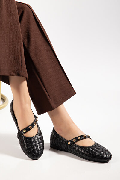 tayyarshoes Pearl Ballet Shoes with Pearl Details, Stylish Appearance