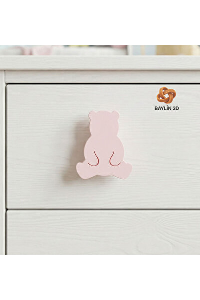 Baylin3D مقبض خزانة بتصميم دب - لغرفة الأطفال، عصري وأنيق - فردي (يشمل برغي و...