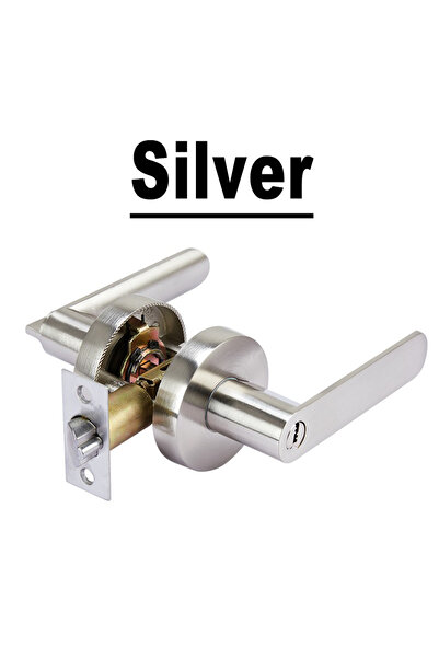 Choice باب غرفة صامتة فضي، باب دائري، مقبض باب داخلي، قفل/مزلاج بمفتاح، مصنوع...