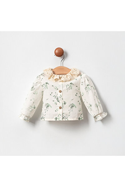 Coolimino Baby Girl Lace Collar Shirt