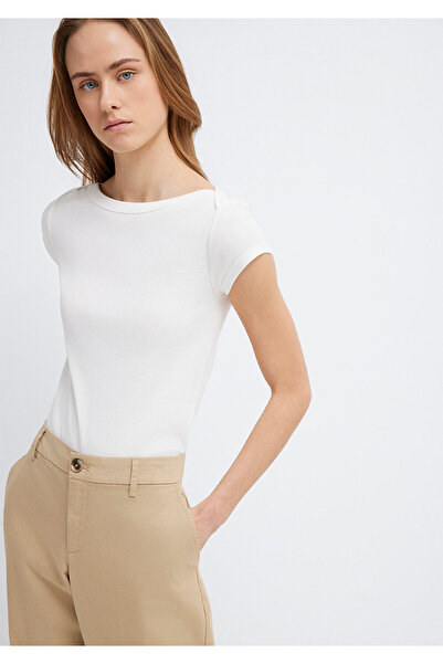 Mavi Ecru Basic T-Shirt Fitted / Bodycon Cut 1613807-70057