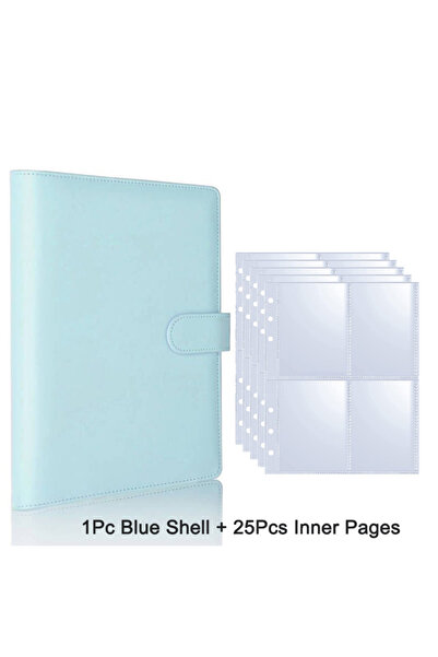 Choice1 Blue-25 pages 25pcs Page(4 Grids) Photo Card A5-Binder Kpop Photo Alb...