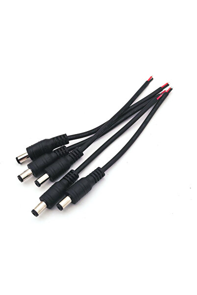 Choice1 5pcs male-15cm 5Pcs Black 5.5 x 2.1mm DC Plug Jack Connector Cable Pi...