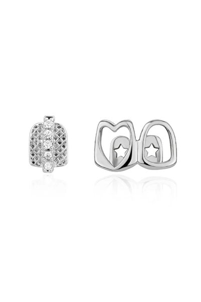 Choice3 silver-2pcs Golden Grillz Tooth Jewelry Set for Men and Women, Copper...