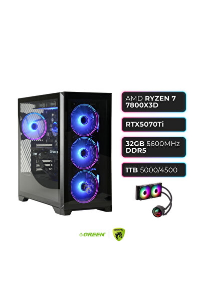 Green GRIFFIN G9 | RTX 5070TI | Ryzen 7 7800X3D | 32 GB DDR5 Ram | 1TB SSD | ...
