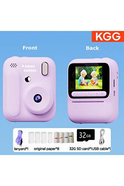 Choice4 كاميرا فورية للأطفال بسعة 32 جيجابايت، طباعة ملونة، دقة 1080 بكسل، طب...