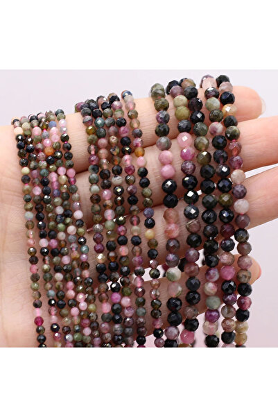 Choice16 3mm Mixed Tourmaline 2 3 4mm Natural Stone Faceted Mixed Tourmaline ...
