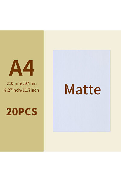 choice2 A4 Matte 20 Sheets A4 White Self-Adhesive Paper A5 Sticker Label Pape...