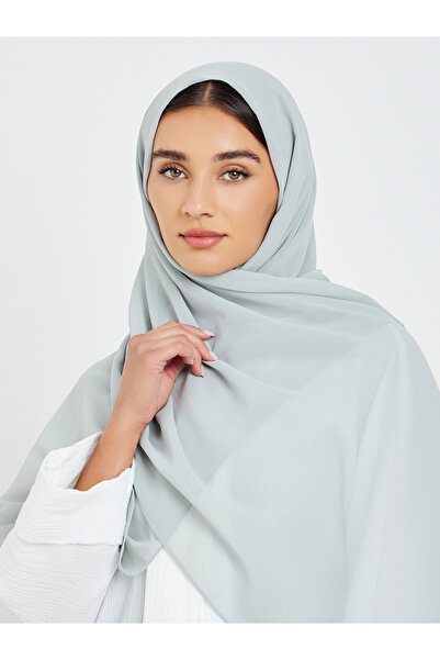 Amirah By Styli Grey Chiffon Hijab