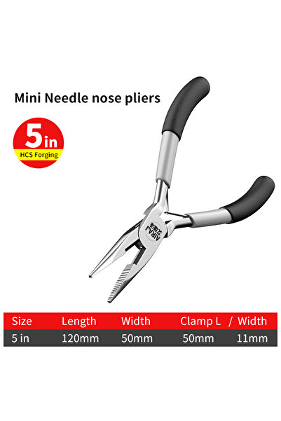 Choice4 808518 Mini Pliers Diagonal Pliers Round Bent Needle Nose Cutter Hand...