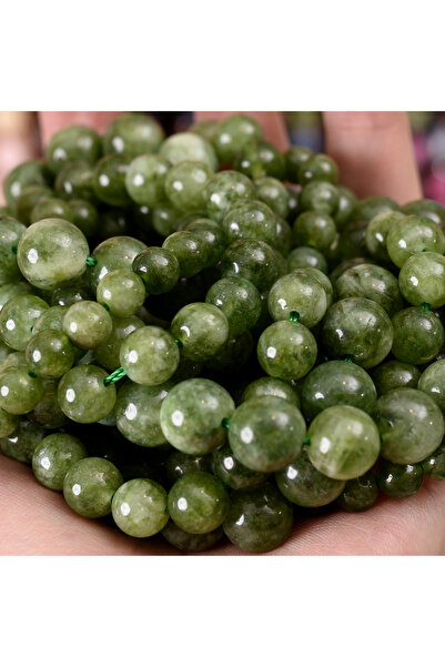 Choice42 61 خرزة تقريبًا من اليشم الأخضر، أحجار طبيعية، جاسبر لافا، عين النمر...