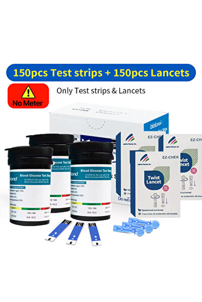 Choice1 مجموعة شرائط اختبار دوتريو 150، 50/100/200 قطعة، شرائط اختبار جلوكوز ...