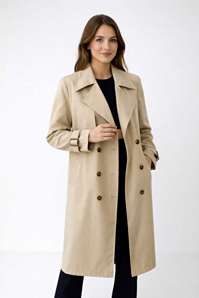 PENGORA Women's Long Trench Coat - Belted Waterproof Oversized Cut
