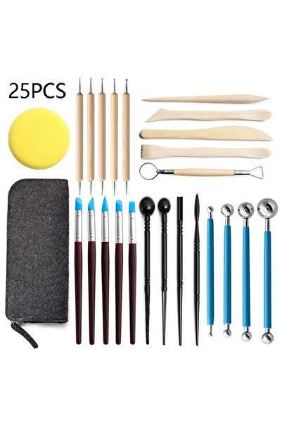 Choice12 مجموعة أدوات نحت الطين الخزفي (12-25 قطعة) - أدوات نحت الطين الشمعي ...