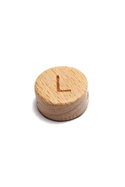 Choice23 10mm L 20Pcs/lot 10 15mm Mixed Letter Beech Wood Beads Round Flat Al...