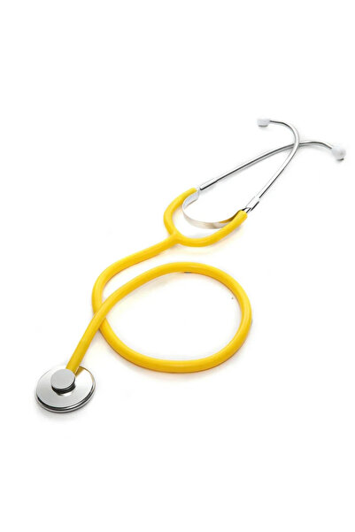 Choice4 سماعة طبية محمولة مفرد الرأس صفراء اللون، جهاز طبي احترافي لأمراض القلب.