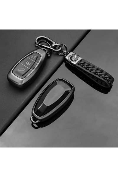 choice2 جراب مفاتيح سيارة رمادي اللون، مصنوع من مادة TPU الناعمة، يغطي كامل ا...