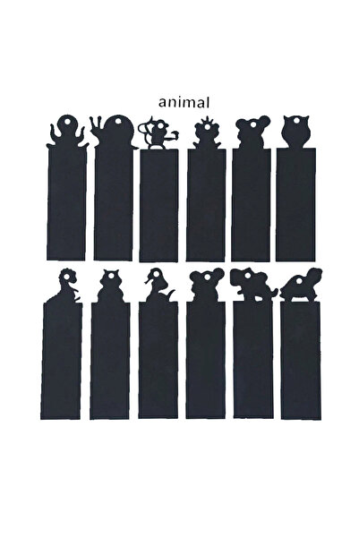 Choice1 مجموعة من 12 قطعة من فواصل الكتب السحرية القابلة للخدش على شكل حيوانا...