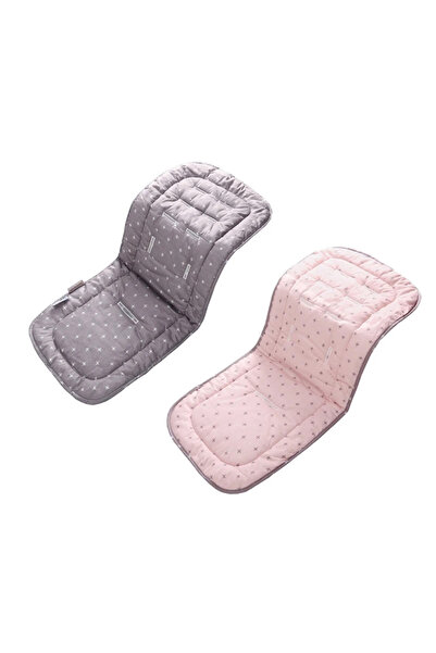 choice2 gray pink cross Comfortable Cotton Baby Stroller Pad Four Seasons Gen...