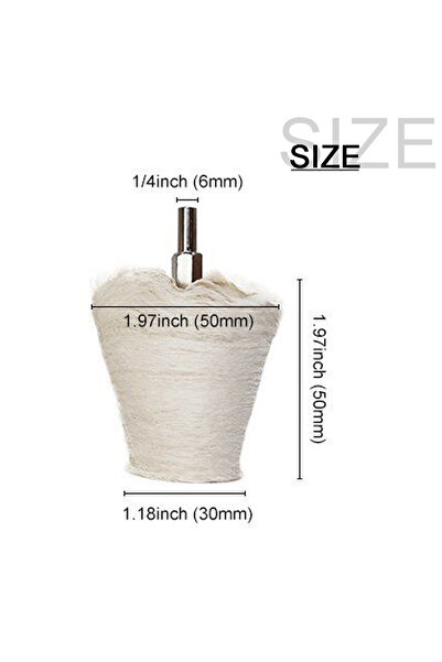 Choice6 عجلة تلميع صغيرة 30 مم من سي فانغ، مخروطية الشكل، مصنوعة من قماش التل...