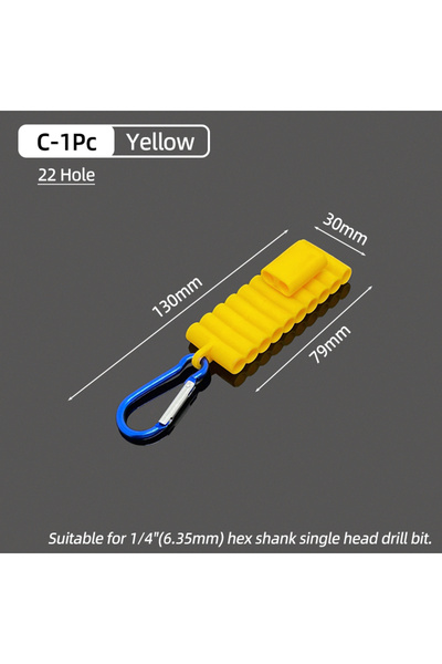 Choice15 حامل رؤوس مفكات براغي سداسي أصفر اللون مقاس 1/4 بوصة، محمول، مع 10/2...
