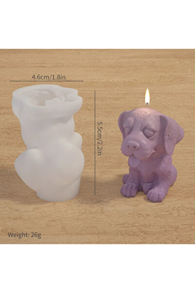Choice5 قالب سيليكون ثلاثي الأبعاد على شكل كلب وقطة جالسين لصنع الشموع، قالب ...