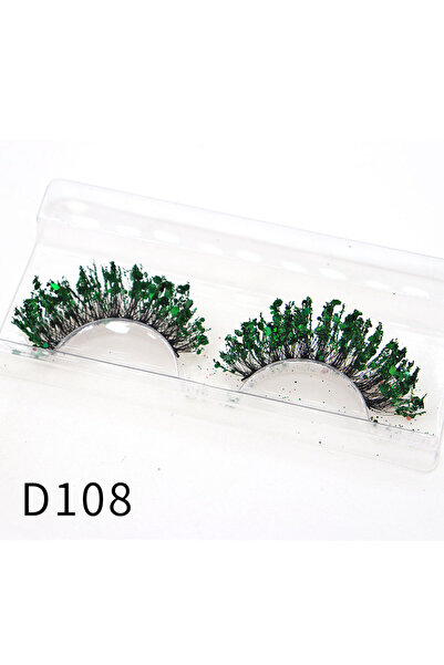 Choice5 D108 زوج واحد من الرموش الصناعية اللامعة المزينة بالترتر، بتصميم هالو...