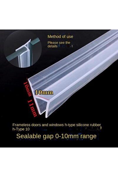 Choice17 شريط مانع للتسرب للزجاج بطول 2.5 متر، شكل h10، سيليكون، شريط انزلاقي...