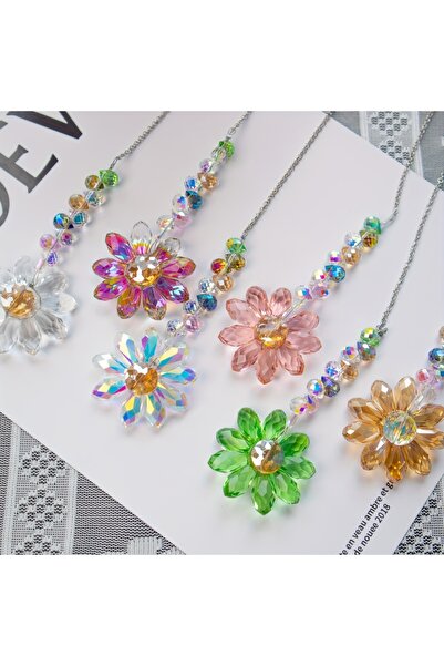 Choice1 A7 1/5pcs Crystal Sunflower Suncatchers Hanging Ornaments, Rainbow Ma...