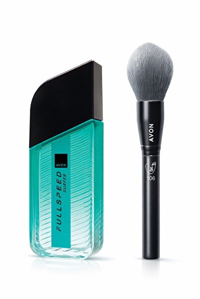 AVON Full Speed Surfer Erkek EDT 75ml ve Büyük Yüz Fırçası