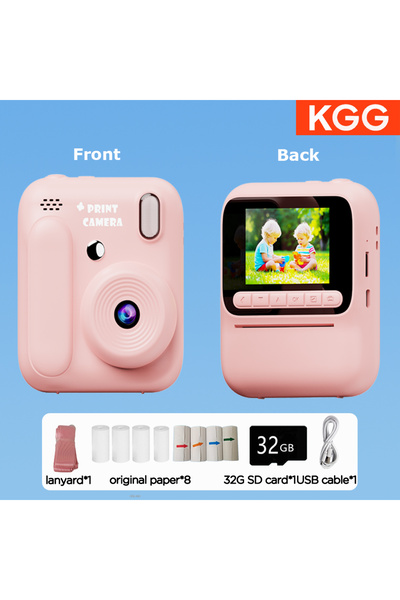 Choice10 كاميرا فورية للأطفال، 32 جيجابايت، طباعة ملونة، 32 جيجابايت، طباعة ح...