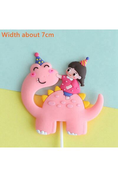 Choice3 1 قطعة من زينة كعكة عيد الميلاد على شكل ديناصور زئير لحفلات السفاري ف...