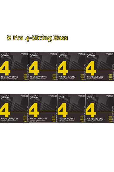 Choice9 مجموعة من 8 قطع من أوتار جيتار البيس الكهربائي ZIKO، 4 أوتار، 5/10 أو...