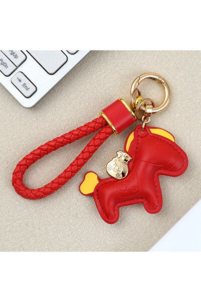 Choice5 Style 5 1PC Horse Handmade Leather Car Keychain Pendant, Exquisite an...