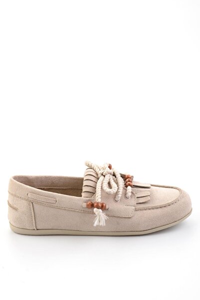 Bambi Bej Kadın Loafer Ayakkabı K01566004872