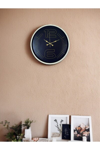 TakÇalıştır ساعة حائط مزخرفة باللون الكريمي مقاس 36 سم