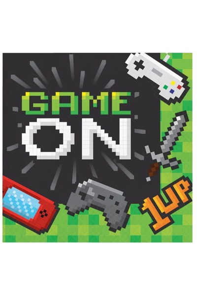 Creative Converting Gaming Party Luncheon Napkins 16ct