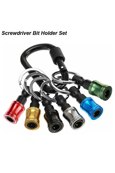 Choice1 Bit Holder Set Screwdriver Bit Holder Keychain With Carabiner 1/4 Hex...