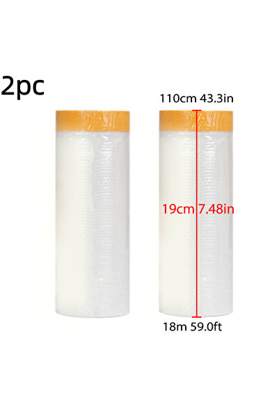 Choice1 شريط لاصق مسبق اللصق، 110 سم × 18 م × قطعتين، لحماية أثاث غرفة المعيشة.