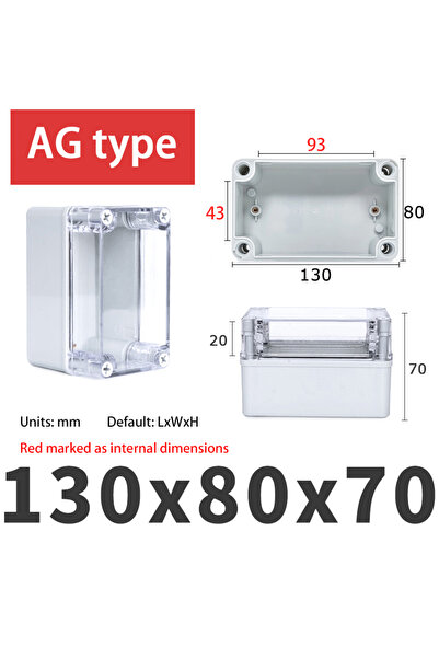 Choice AG130X80X70T AGtype Waterproof Outdoor Enclosure Plastic Electronic Pr...