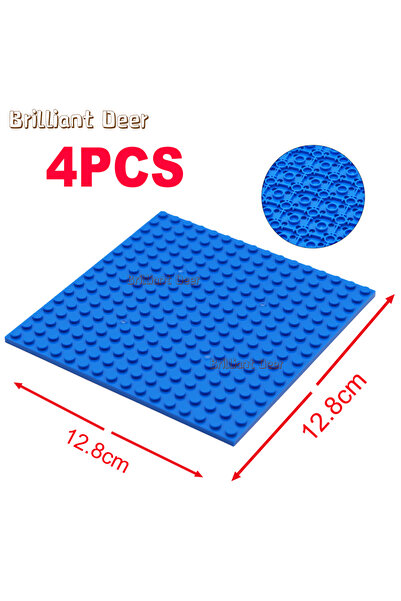 choice2 4PCS Blue 4PCS Double Sided 16X16 Dots Classic Baseplate Building Blo...