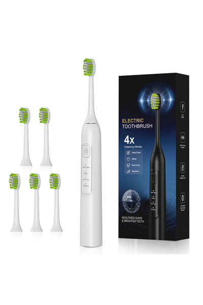 Choice فرشاة أسنان كهربائية صوتية Y05-B مزودة بـ 6 رؤوس فرشاة أسنان، قابلة لإ...