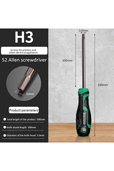 Choice5 H3 1pc Hexagon Screwdriver H1.5-6 Magnetic Tip Hex Screwdriver S2 All...