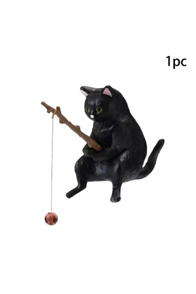 Choice4 حوض سمك أخضر، قطة تصطاد السمك، زينة مكتبية إبداعية بتصميم منظر طبيعي،...