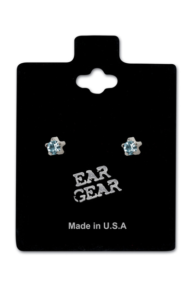EAR GEAR أقراط صغيرة من الفولاذ الجراحي المقاوم للصدأ 316L، مرصعة بحجر الزبرج...