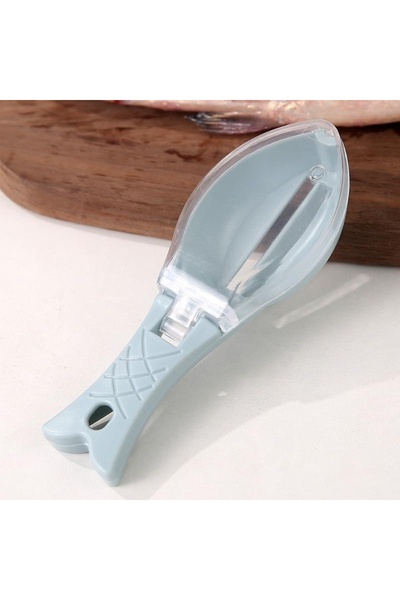 Choice Blue 1pc Fish Scale Scraper Fast Remove Fish Skin Brush Fishing Scale ...