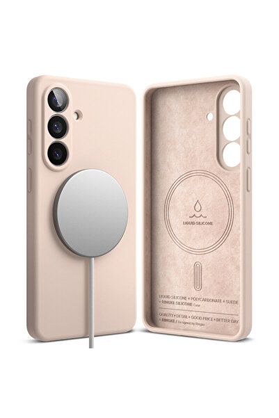 Ringke Protecție din silicon MagSafe pentru Samsung Galaxy S26 Plus, roz