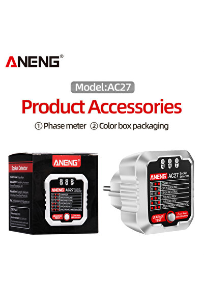 Choice3 Choice AC27 EU White ANENG AC27/AC28 Sket Detector US/EU Plug Voltage...